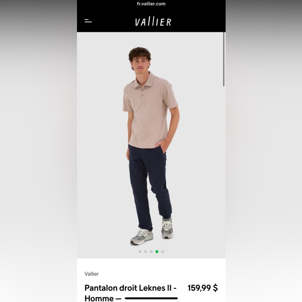 Vallier Navy Leknes Pants